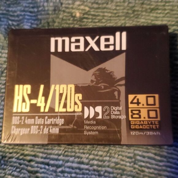 NEW Lot of 2 Maxell‎ HS-4/120S 4mm 120M DDS-2 Data Tape 4GB 8GB Digital Storage - Picture 4 of 4